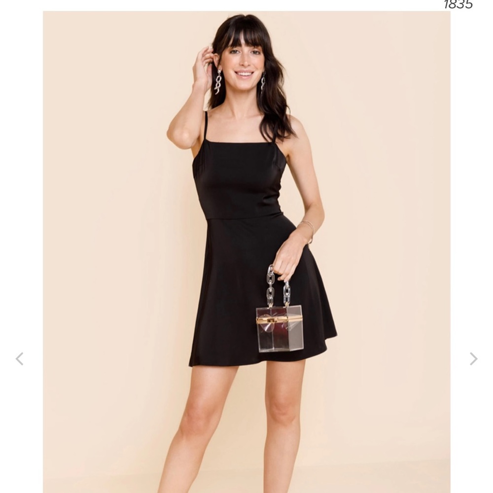 Xs black satin dress